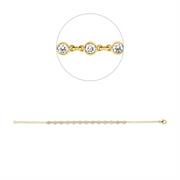 Armband    aus 750/-18 Karat Gelbgold mit 13 Diamanten 1 ct