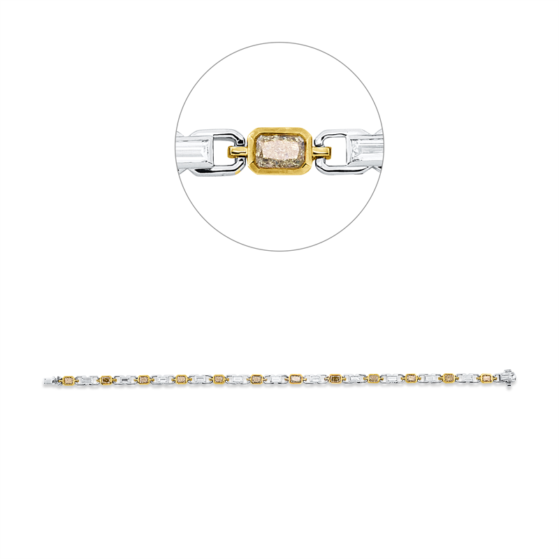 Armband    aus 750/-18 Karat Weißgold / Gelbgold mit 24 Diamanten 4