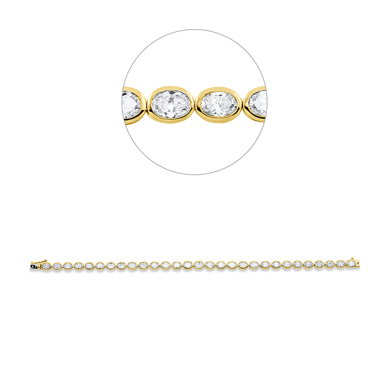 Armband    aus 750/-18 Karat Gelbgold / Weißgold mit 29 Diamanten 5