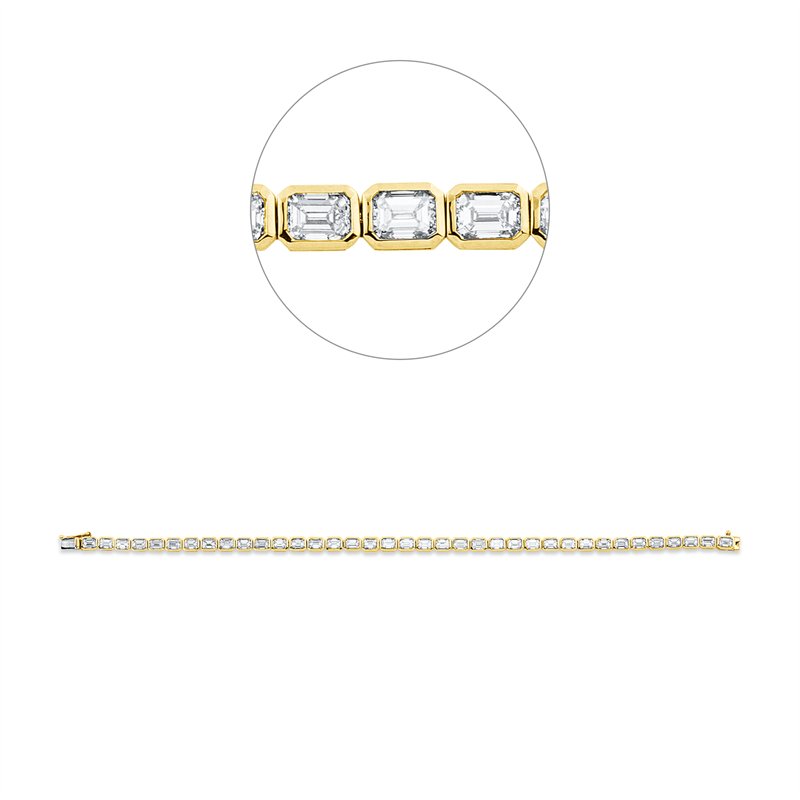Armband    aus 750/-18 Karat Gelbgold / Weißgold mit 37 Diamanten 7