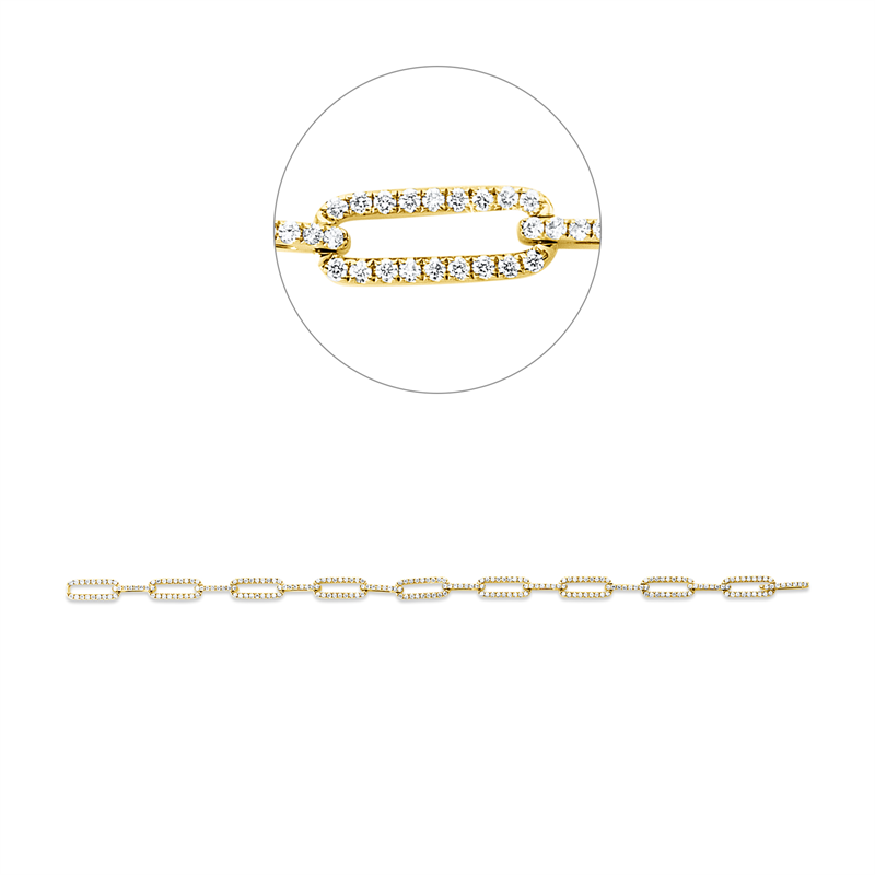 Armband    aus 750/-18 Karat Gelbgold mit 234 Diamanten 1