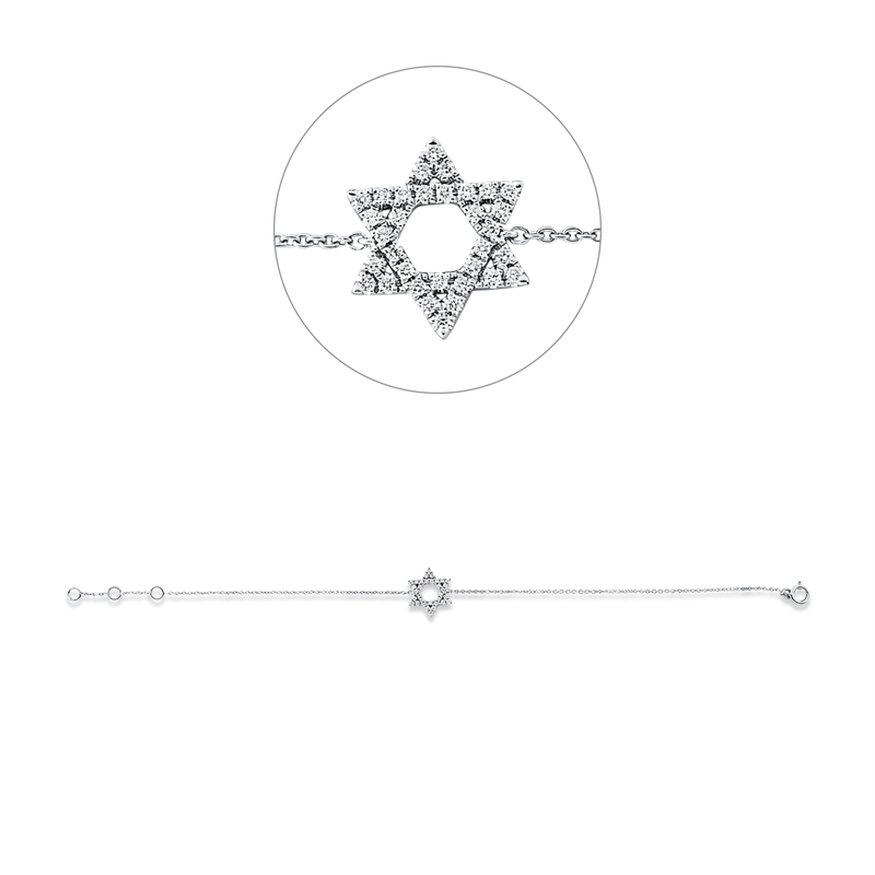 Armband    aus 750/-18 Karat Weißgold mit 33 Diamanten 0