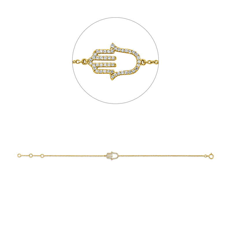 Armband    aus 750/-18 Karat Gelbgold mit 45 Diamanten 0