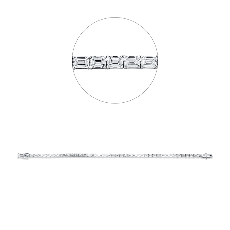 Armband    aus 750/-18 Karat Weißgold mit 45 Diamanten 6