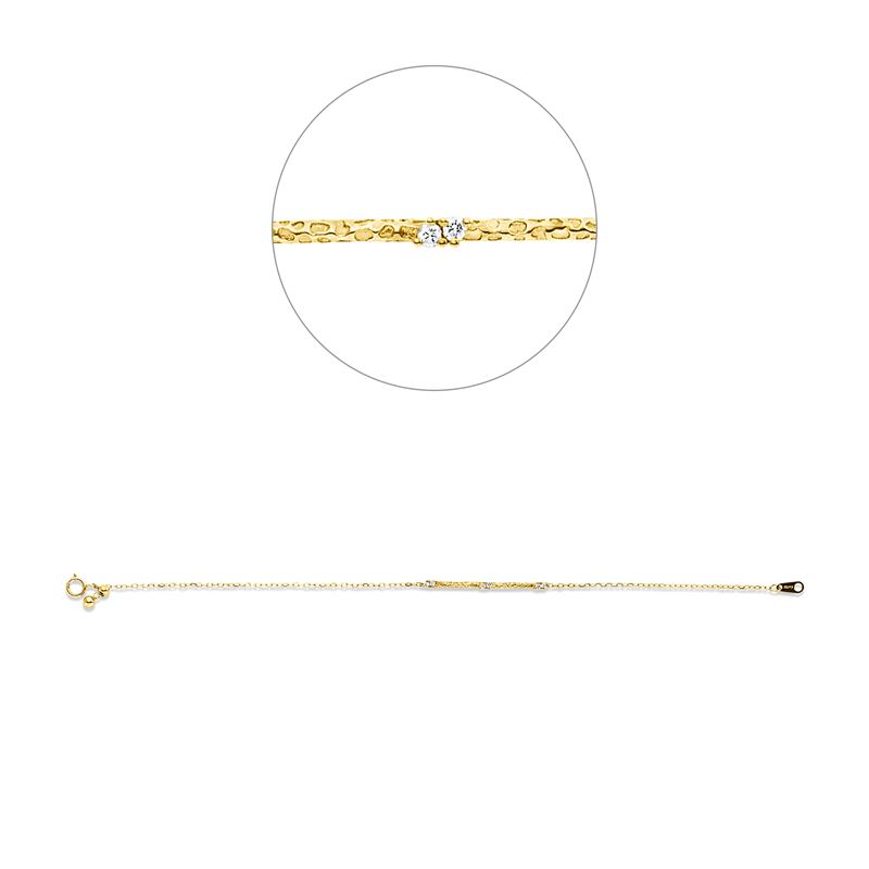 Armband    aus 750/-18 Karat Gelbgold mit 6 Diamanten 0