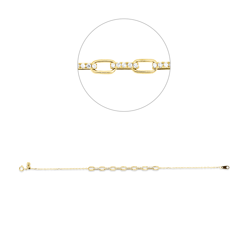 Armband    aus 750/-18 Karat Gelbgold mit 30 Diamanten 0