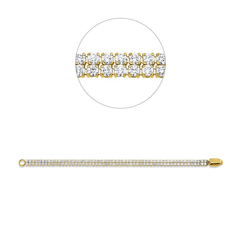 Armband    aus 750/-18 Karat Gelbgold mit 108 Diamanten 7