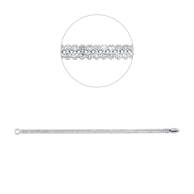 Armband    aus 750/-18 Karat Weißgold mit 164 Diamanten 3