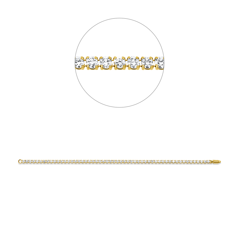 Armband    aus 750/-18 Karat Gelbgold mit 54 Diamanten 3