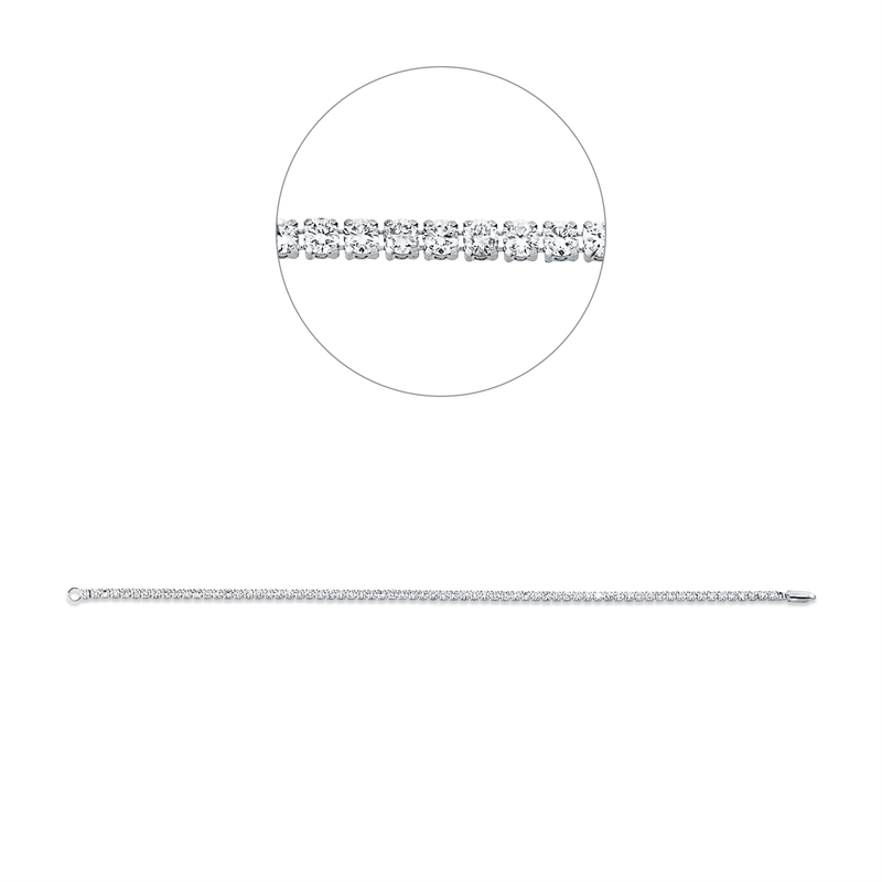 Armband    aus 750/-18 Karat Weißgold mit 68 Diamanten 2