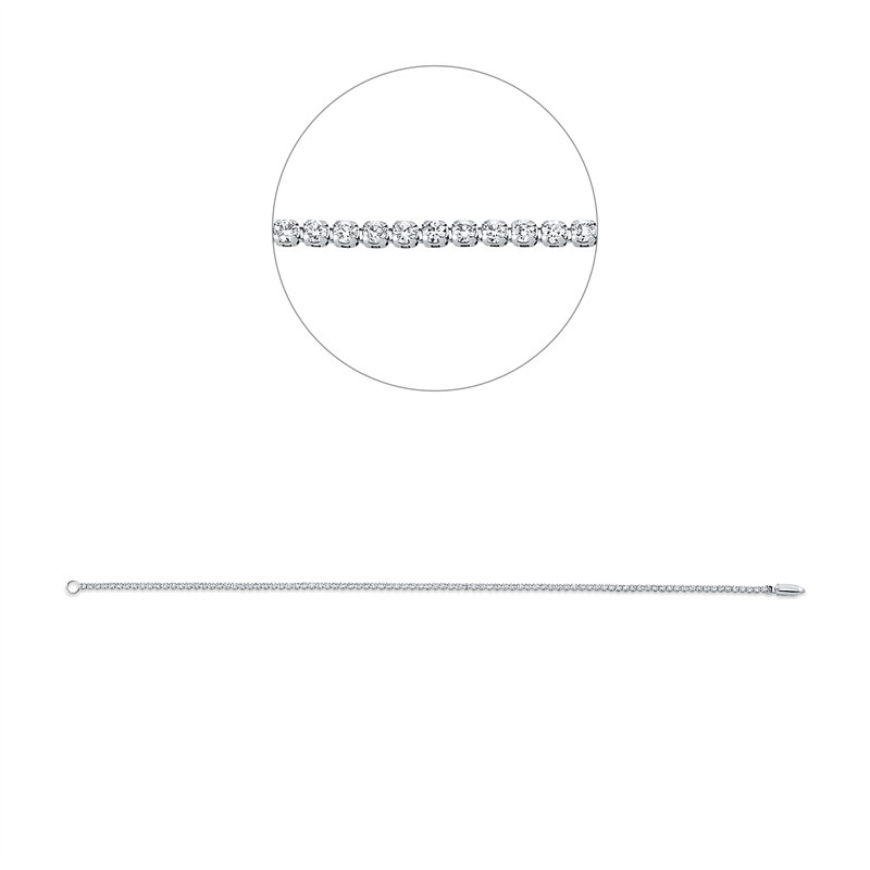 Armband    aus 750/-18 Karat Weißgold mit 91 Diamanten 1
