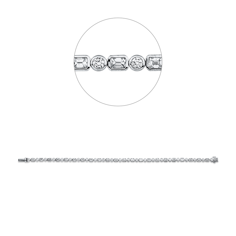 Armband    aus 950/-Platin Weißgold Platin 950 mit 46 Diamanten 3