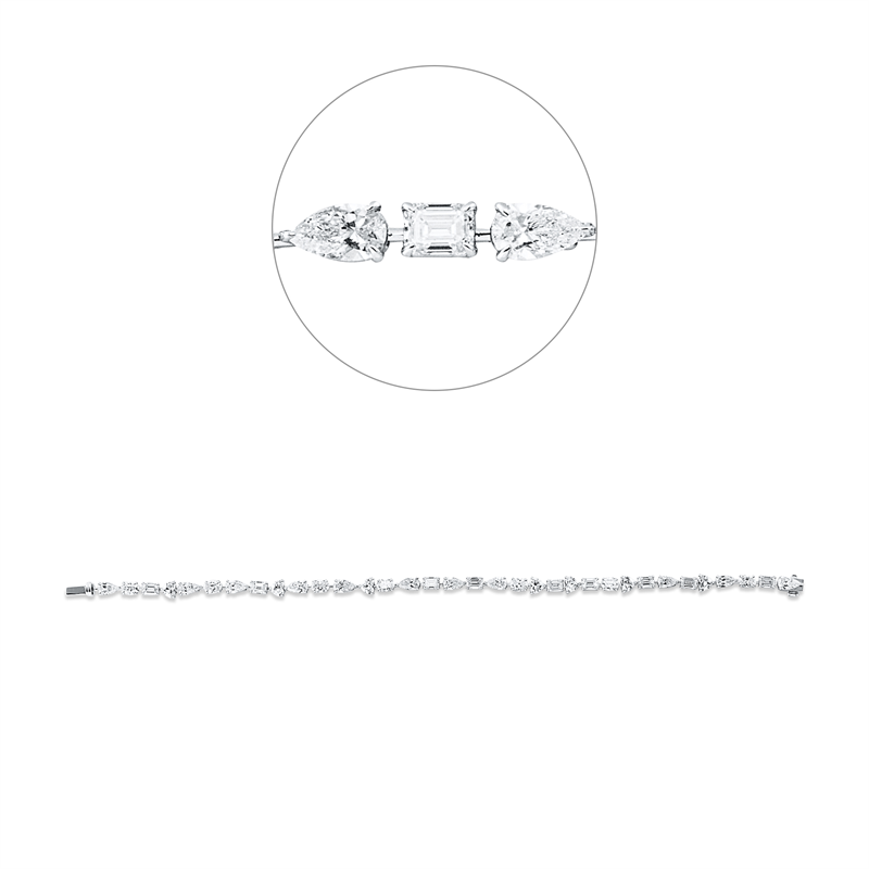 Armband    aus 750/-18 Karat Weißgold mit 34 Diamanten 7