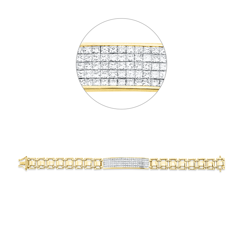 Armband    aus 750/-18 Karat Gelbgold mit 120 Diamanten 3