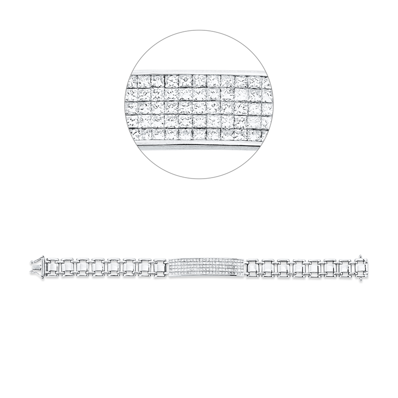 Armband    aus 750/-18 Karat Weißgold mit 120 Diamanten 3