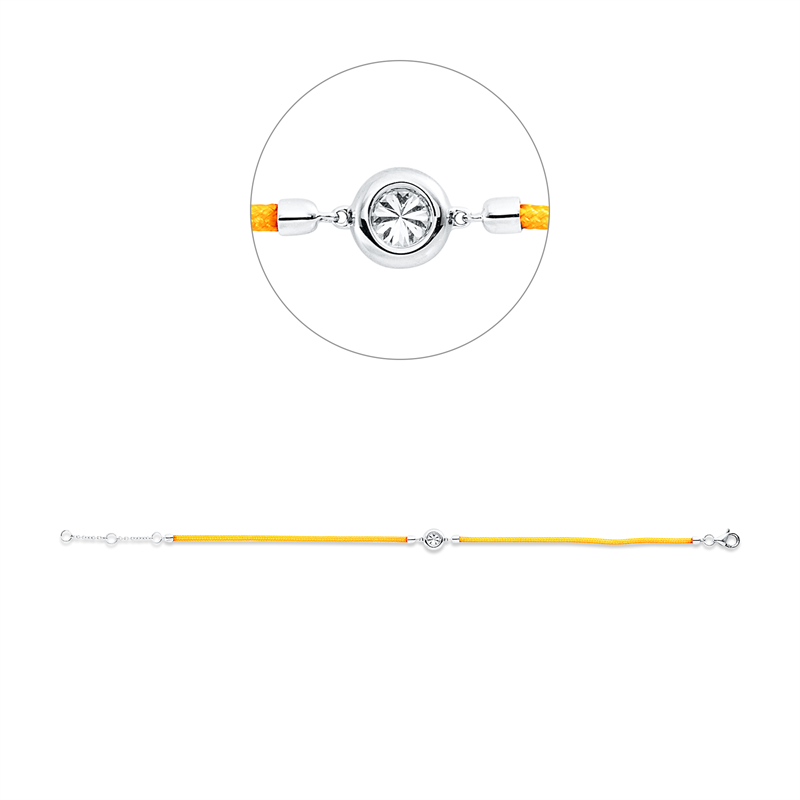Armband    aus 750/-18 Karat Weißgold mit 1 Diamant 0