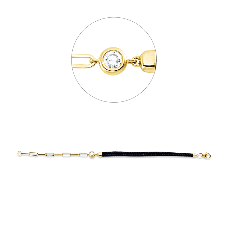 Armband    aus 750/-18 Karat Gelbgold mit 1 Diamant 0