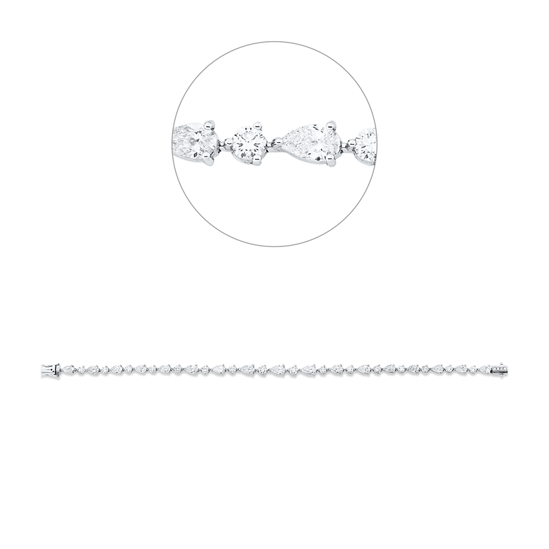 Armband    aus 750/-18 Karat Weißgold mit 38 Diamanten 5
