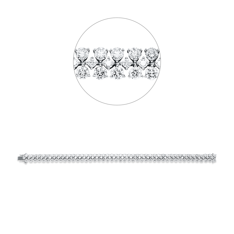 Armband    aus 750/-18 Karat Weißgold mit 135 Diamanten 10