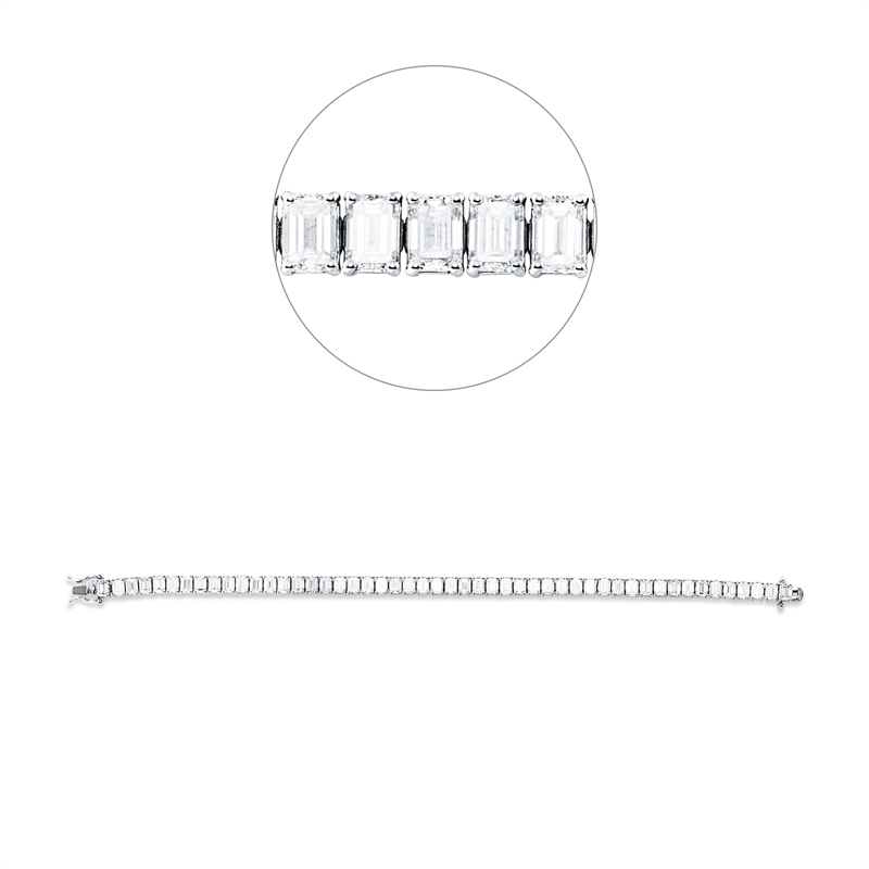 Armband    aus 750/-18 Karat Weißgold mit 50 Diamanten 12