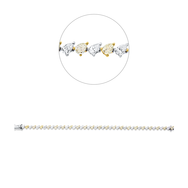 Armband    aus 750/-18 Karat Weißgold / Gelbgold mit 42 Diamanten 7