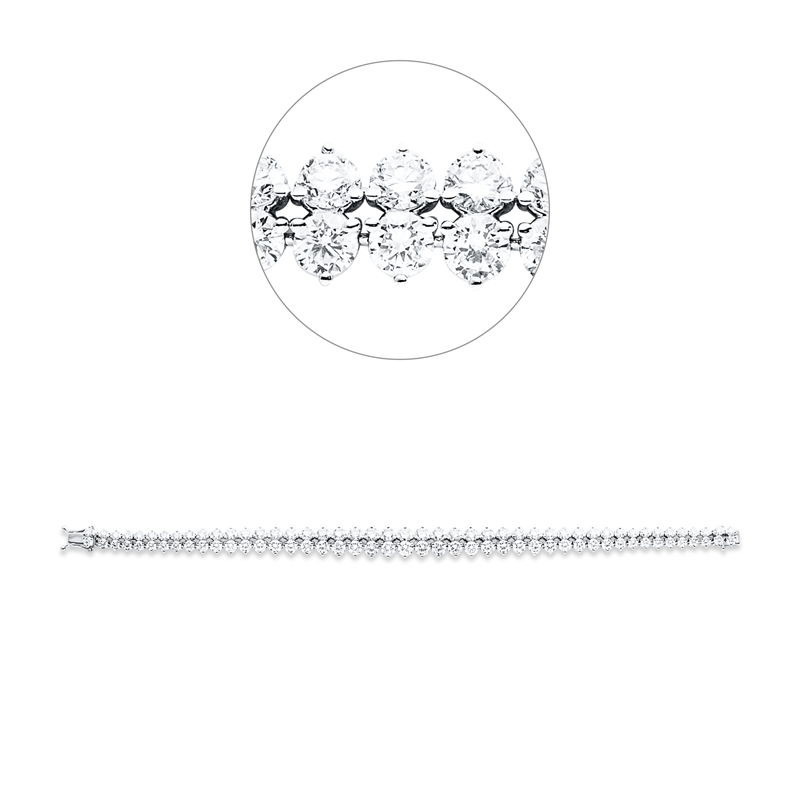 Armband    aus 750/-18 Karat Weißgold mit 92 Diamanten 13