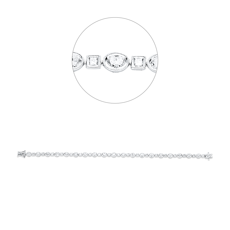 Armband    aus 750/-18 Karat Weißgold mit 40 Diamanten 3