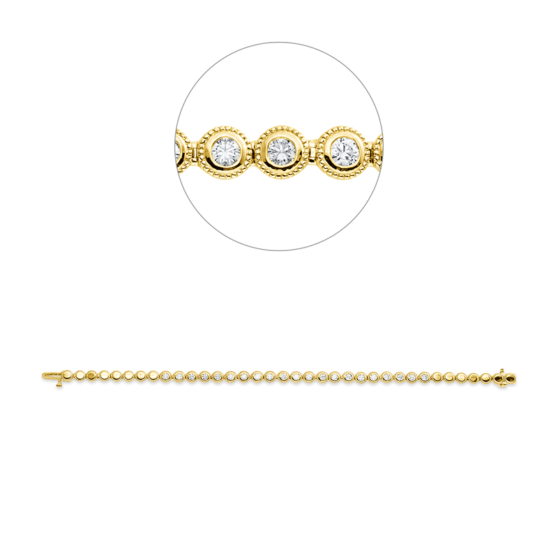 Armband    aus 750/-18 Karat Gelbgold mit 21 Diamanten 1