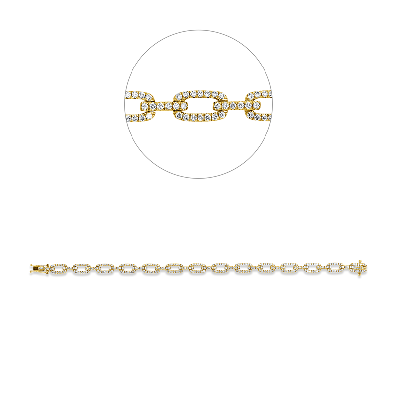 Armband    aus 750/-18 Karat Gelbgold mit 286 Diamanten 1
