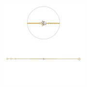 Armband    aus 750/-18 Karat Gelbgold mit 4 Diamanten 0