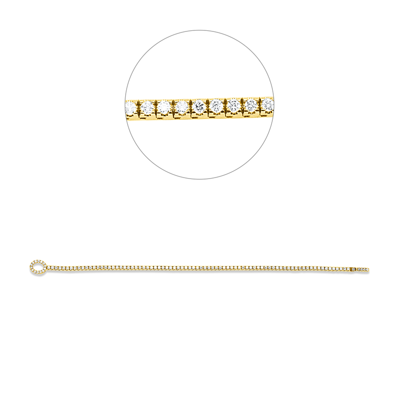 Armband    aus 750/-18 Karat Gelbgold mit 100 Diamanten 1