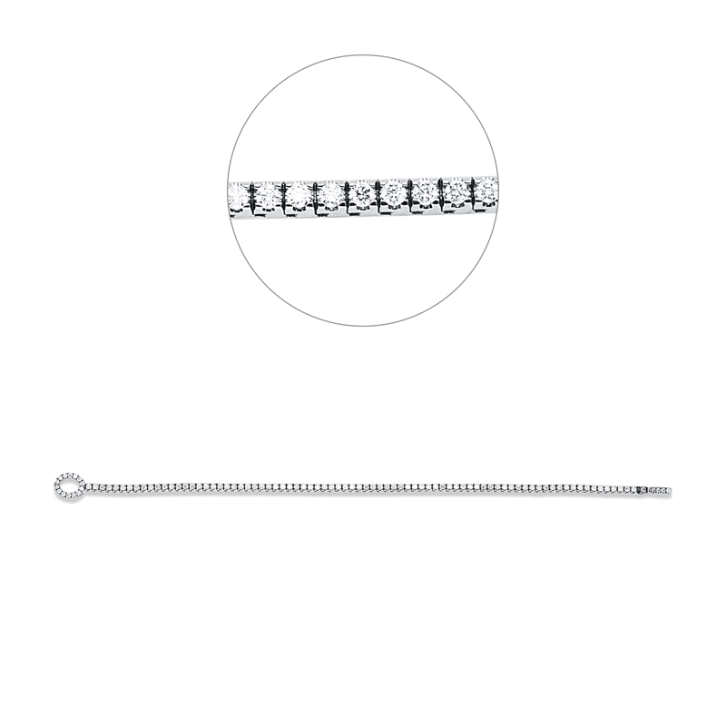 Armband    aus 750/-18 Karat Weißgold mit 100 Diamanten 1