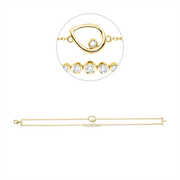 Armband    aus 750/-18 Karat Gelbgold mit 8 Diamanten 0