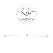 Armband    aus 750/-18 Karat Weißgold mit 8 Diamanten 0