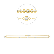 Armband    aus 750/-18 Karat Gelbgold mit 10 Diamanten 0