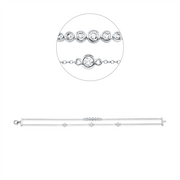 Armband    aus 750/-18 Karat Weißgold mit 10 Diamanten 1