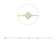 Armband    aus 750/-18 Karat Gelbgold mit 15 Diamanten 0