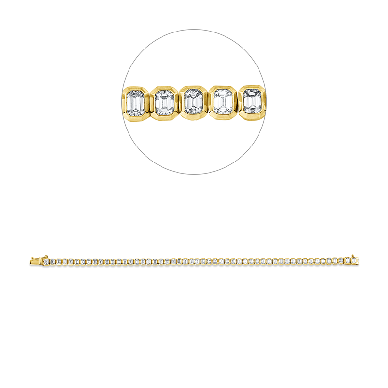 Armband    aus 750/-18 Karat Gelbgold / Weißgold mit 52 Diamanten 4