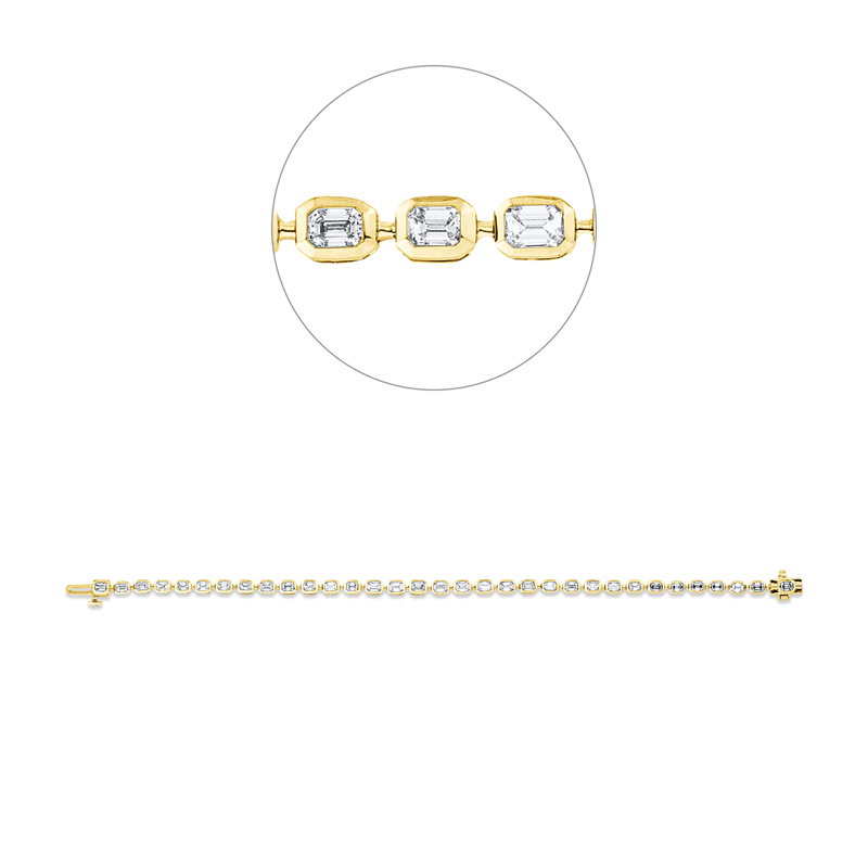 Armband    aus 750/-18 Karat Gelbgold / Weißgold mit 33 Diamanten 3