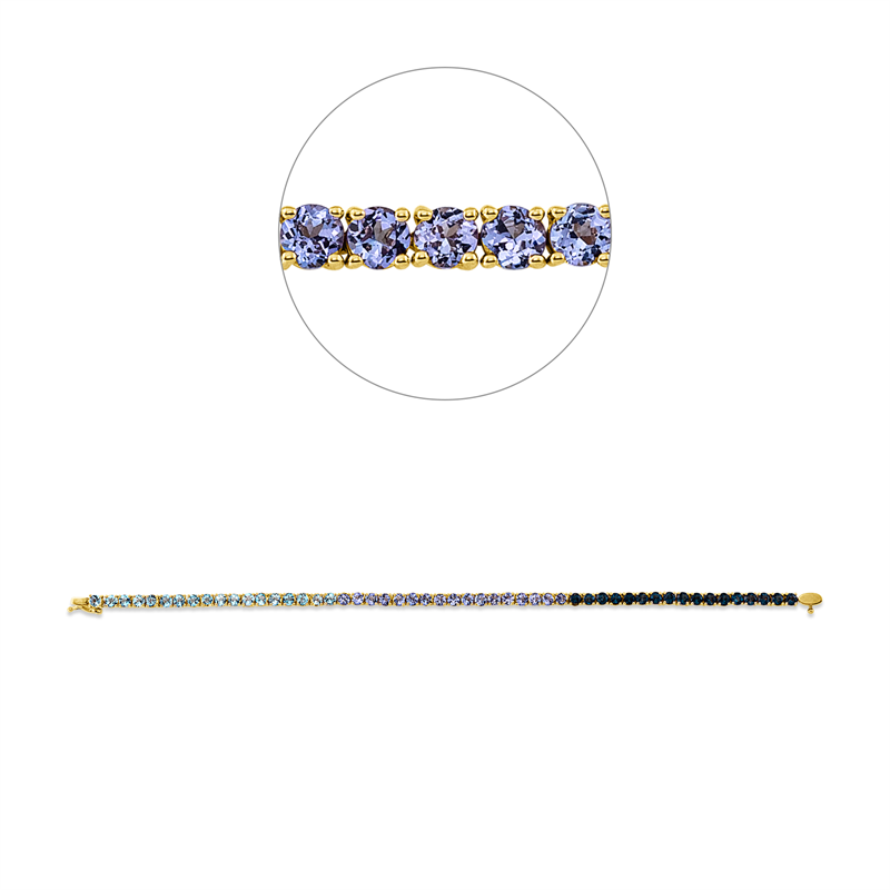 Armband mit Topas  aus 750/-18 Karat Gelbgold  
