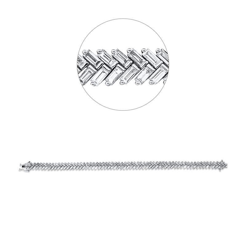 Armband    aus 585/-14 Karat Weißgold mit 126 Diamanten 5