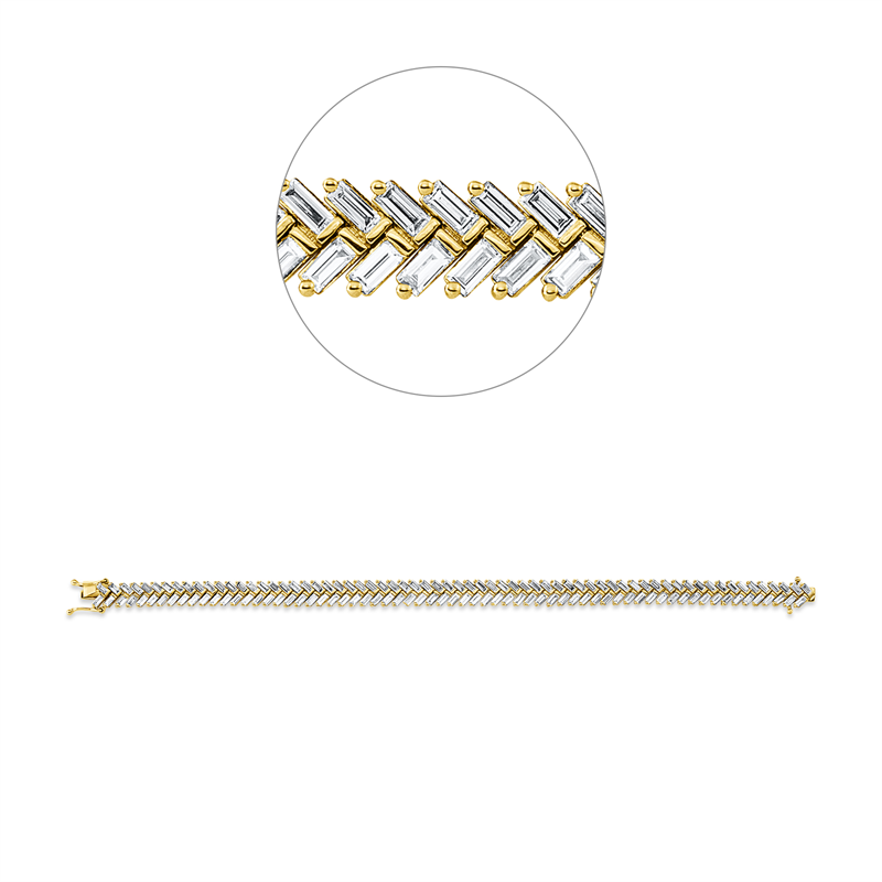 Armband    aus 585/-14 Karat Gelbgold mit 132 Diamanten 5
