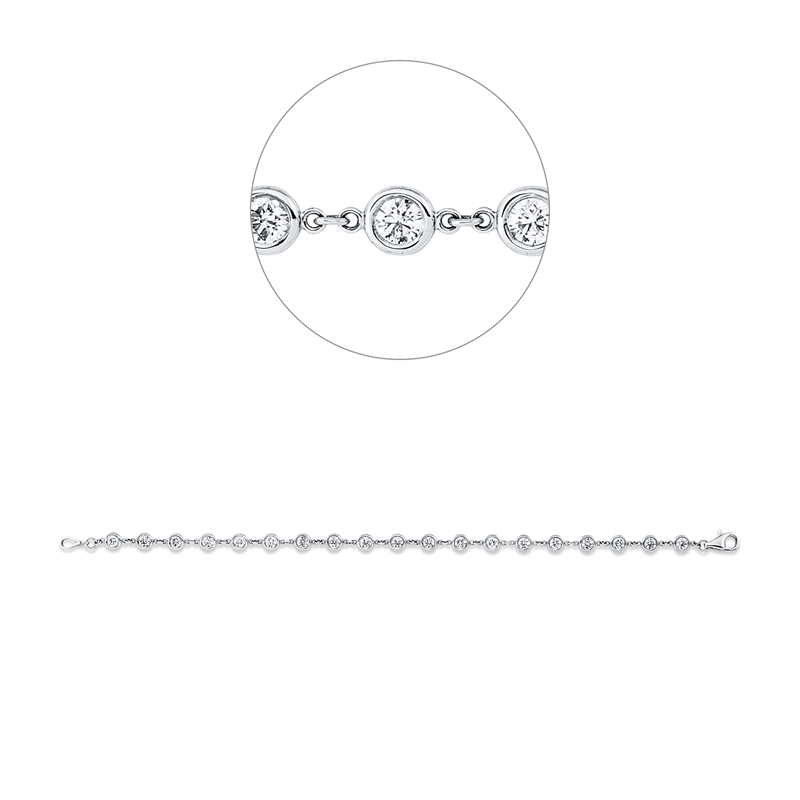 Armband    aus 585/-14 Karat Weißgold mit 19 Diamanten 1