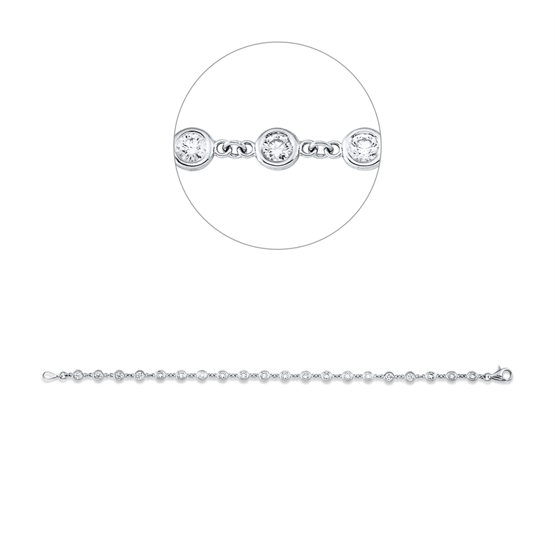 Armband    aus 750/-18 Karat Weißgold mit 20 Diamanten 1