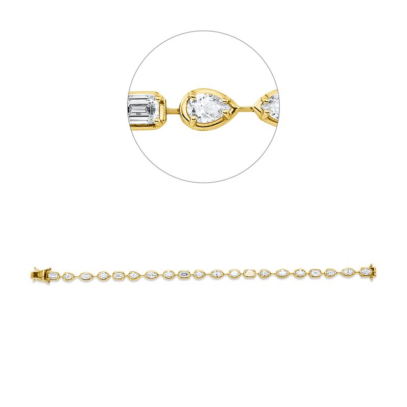 Armband    aus 585/-14 Karat Gelbgold mit 20 Diamanten 6