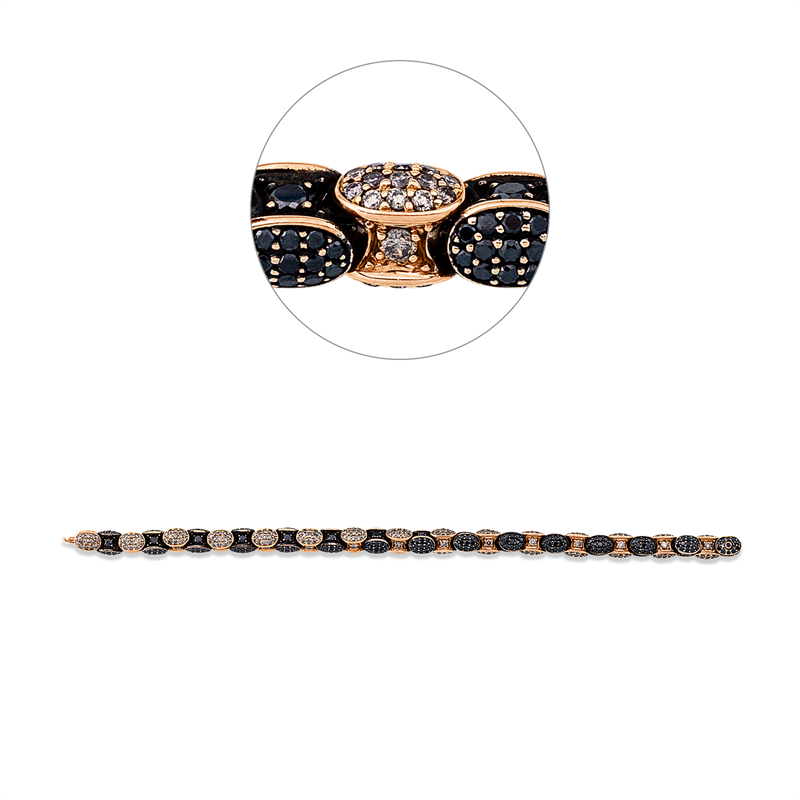 Armband    aus 750/-18 Karat Rotgold mit 838 Diamanten 13