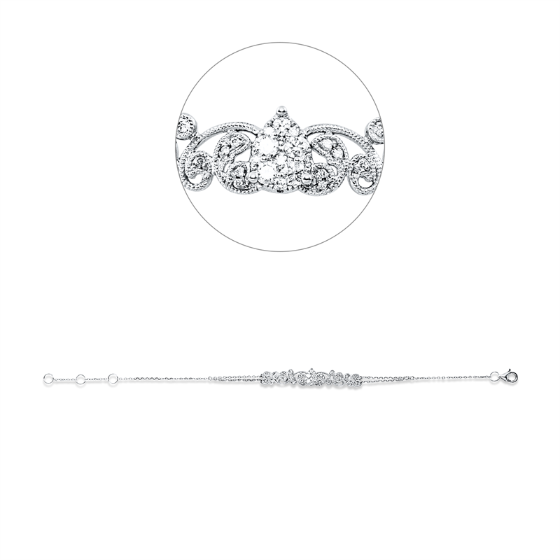 Armband    aus 750/-18 Karat Weißgold mit 42 Diamanten 0