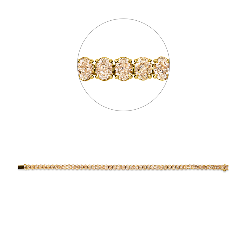 Armband    aus 750/-18 Karat Gelbgold mit 52 Diamanten 11
