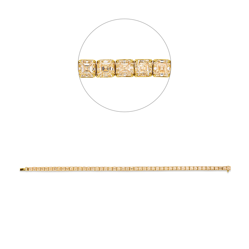Armband    aus 750/-18 Karat Gelbgold mit 50 Diamanten 10