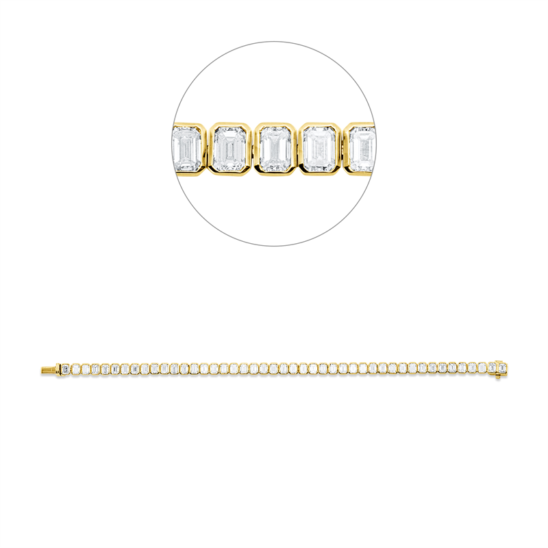 Armband    aus 750/-18 Karat Gelbgold mit 45 Diamanten 10